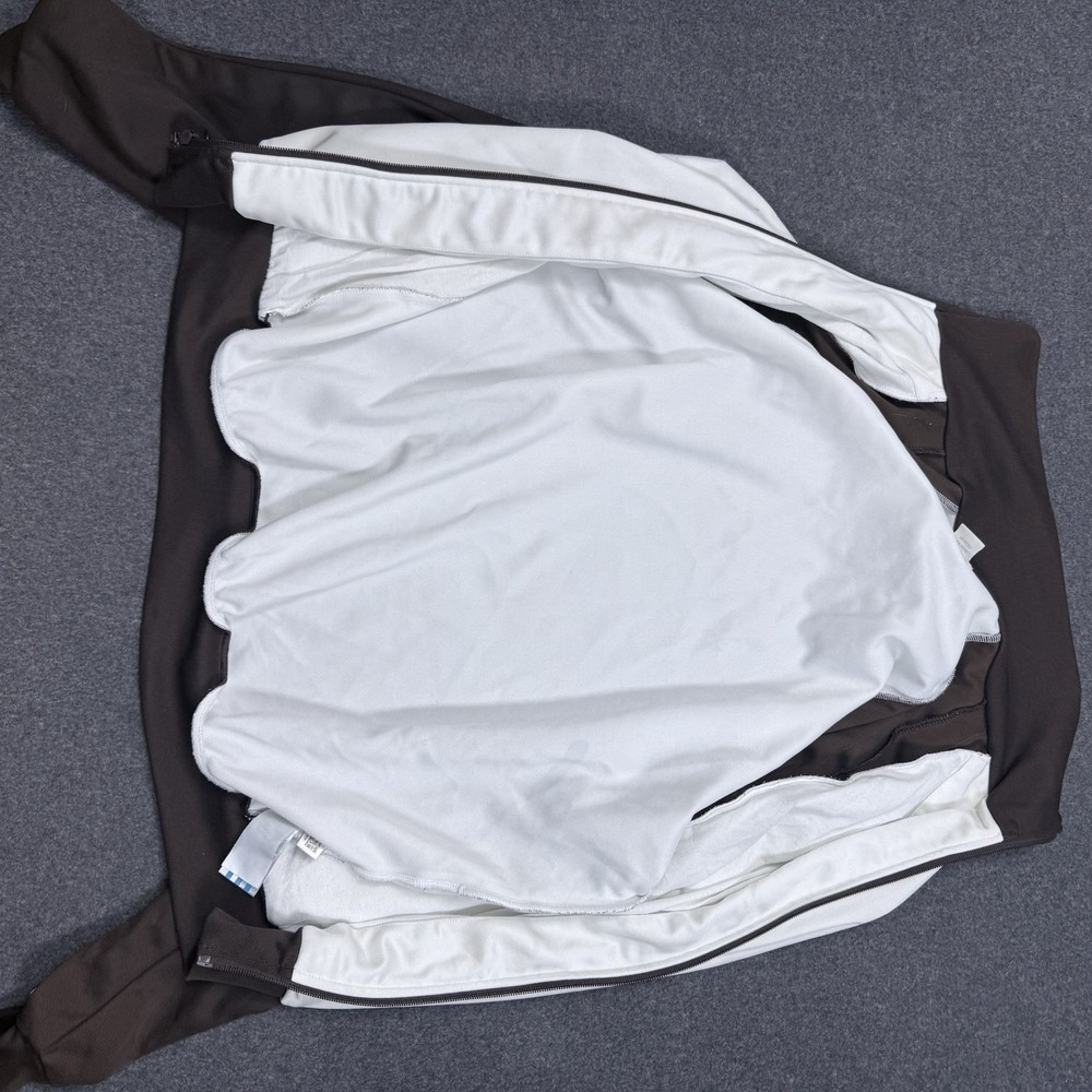 Adidas Originals Trefoil Track Jacket Brown Cream L Full Zip - Picture 9 of 11